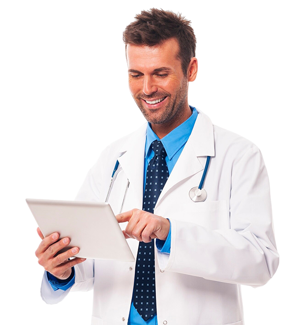 Doctor con tablet